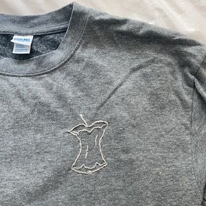 Hand stitched apple core sweater